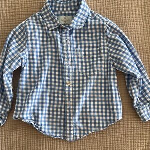 Gingham Blue Kids Shirt